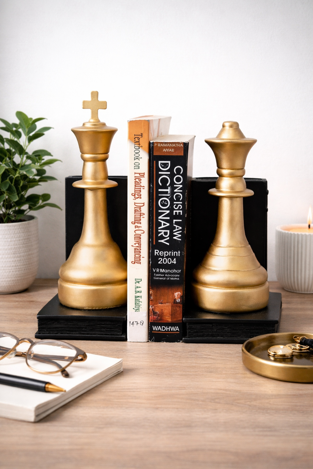 Royal Checkmate Bookends